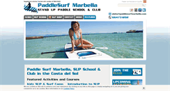 Desktop Screenshot of paddlesurfmarbella.com